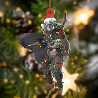Armored Bounty Hunter Acrylic Christmas Ornament