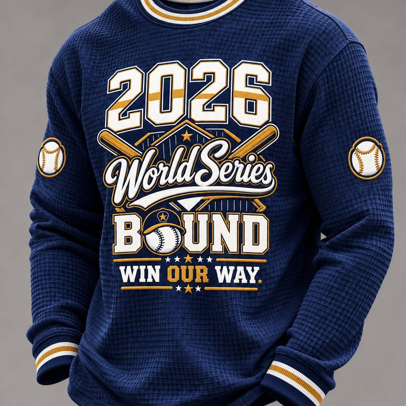 Milwaukee Waffle Knit Diamond Baseball Long Sleeve Tee