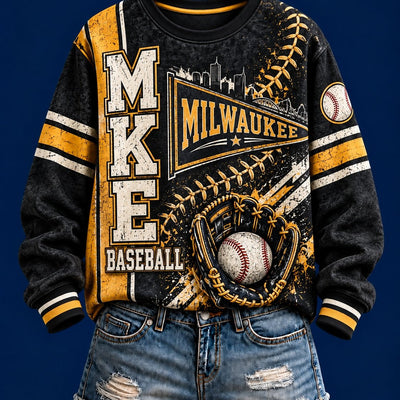 Milwaukee Glove Graphic Baseball Sweatshirt