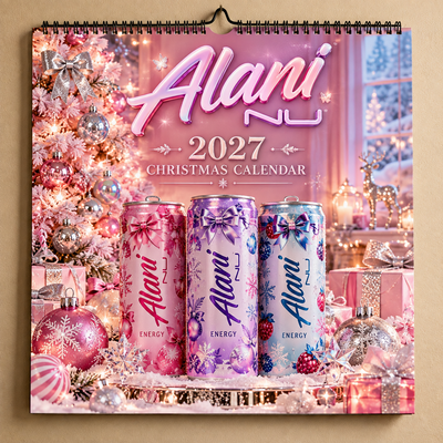 Pink Glam Christmas 2027 Wall Calendar