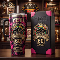 Pink Camo Panther 60 Years Tumbler With Handle