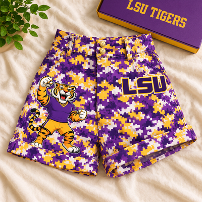 Baton Rouge Digital Camo Cuffed Shorts