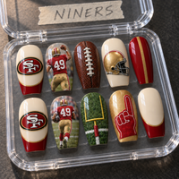 San Francisco Football Fan Press On Nails