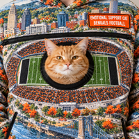 Cincinnati Aerial Stadium Cat Pouch Hoodie