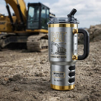 Heavy Equipment Jobsite Tumbler With Handle