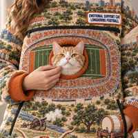 Austin Aerial Stadium Cat Pouch Hoodie