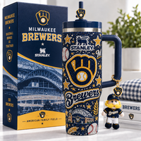 Milwaukee Baseball Fan Rhinestone 40oz Tumbler