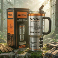 Chainsaw Logging Crew Tumbler With Handle