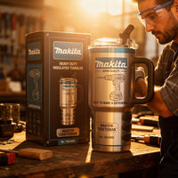 Teal Power Tool Workshop Tumbler With Handle