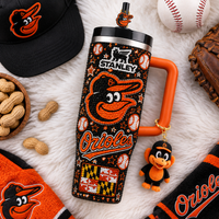 Baltimore Baseball Fan Rhinestone 40oz Tumbler