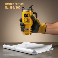 Yellow Worker Elite Jobsite Tumbler With Handle