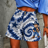 Dallas Tie-Dye Spiral Cuffed Shorts