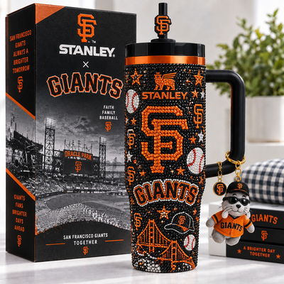 San Francisco Baseball Fan Rhinestone 40oz Tumbler