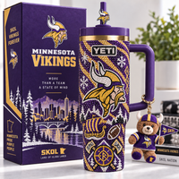 Minnesota Football Rhinestone 40oz Tumbler