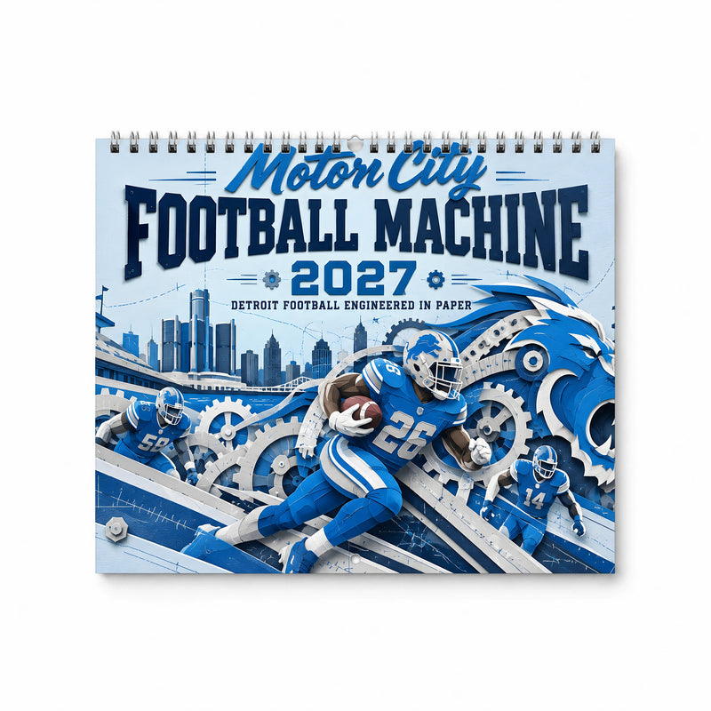 Motor City Football Machine 2027 Calendar