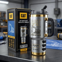 Heavy Equipment Jobsite Tumbler With Handle