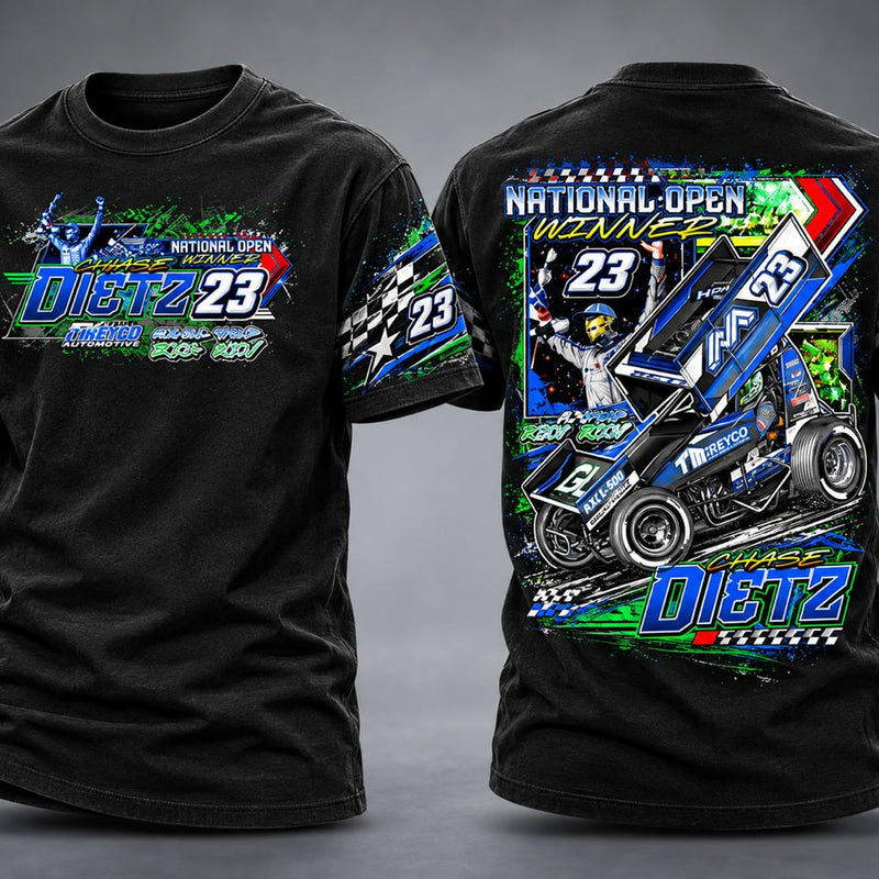 Sprint Car Race Winner 3D Print T-Shirt