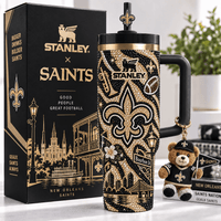 New Orleans Football Rhinestone 40oz Tumbler