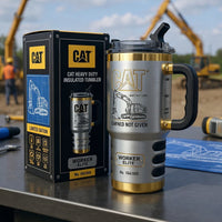Heavy Equipment Jobsite Tumbler With Handle