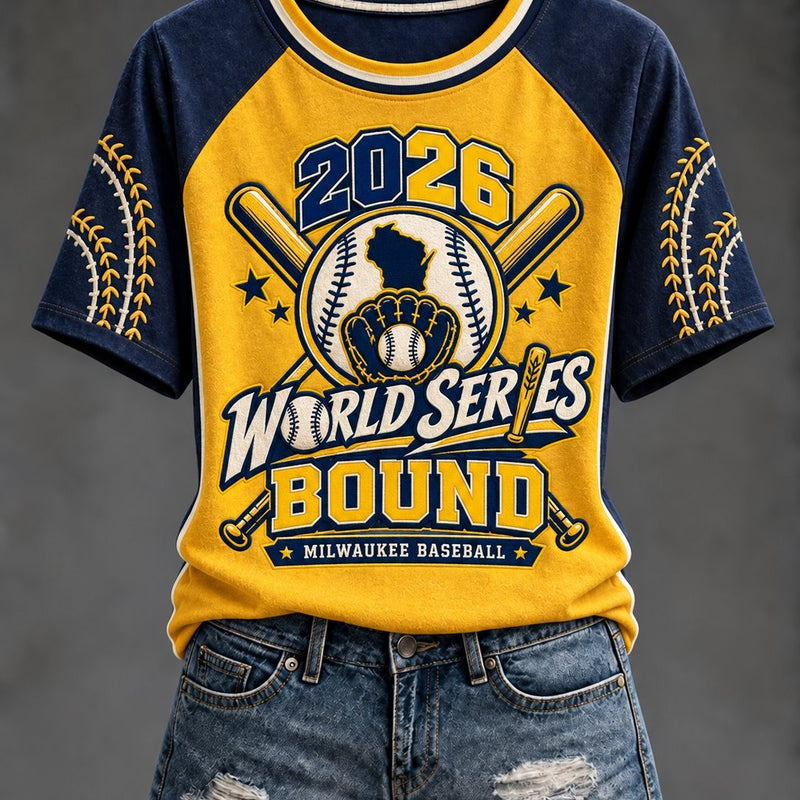 Milwaukee Raglan Diamond Baseball T-Shirt
