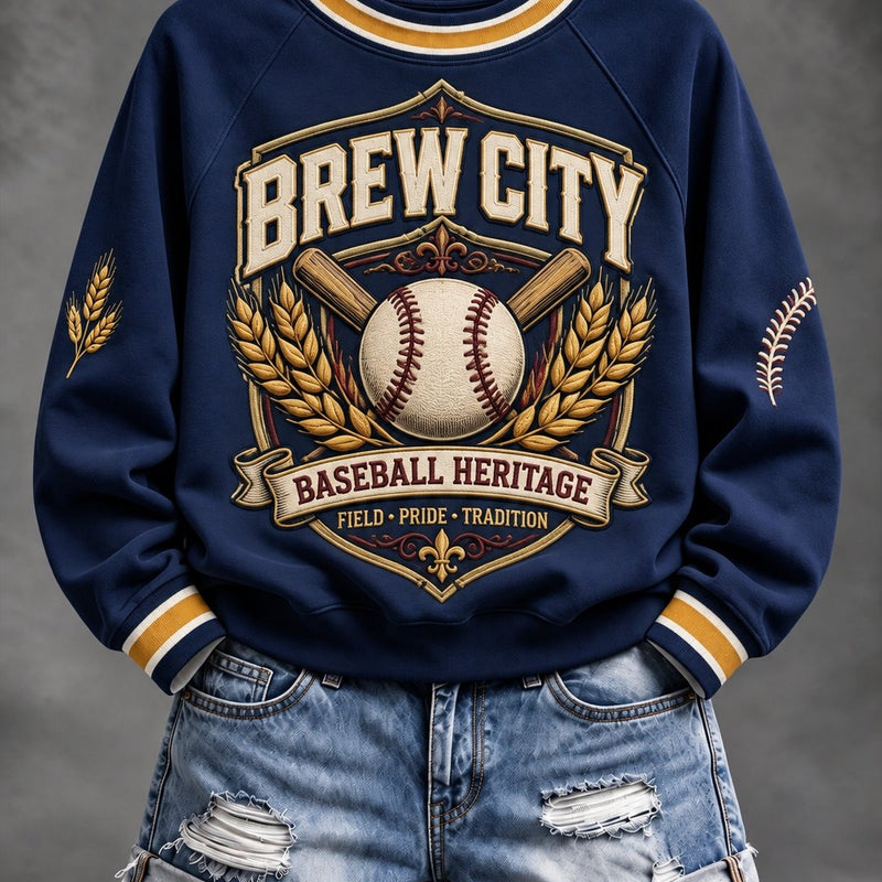 Milwaukee Heritage Crest Baseball Sweatshirt