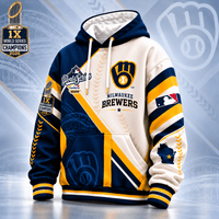 Milwaukee Baseball Colorblock 3D Print Hoodie