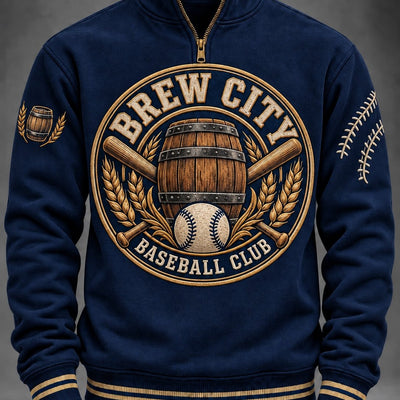 Milwaukee Barrel Zip Baseball Jacket