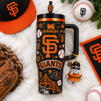 San Francisco Baseball Fan Rhinestone 40oz Tumbler